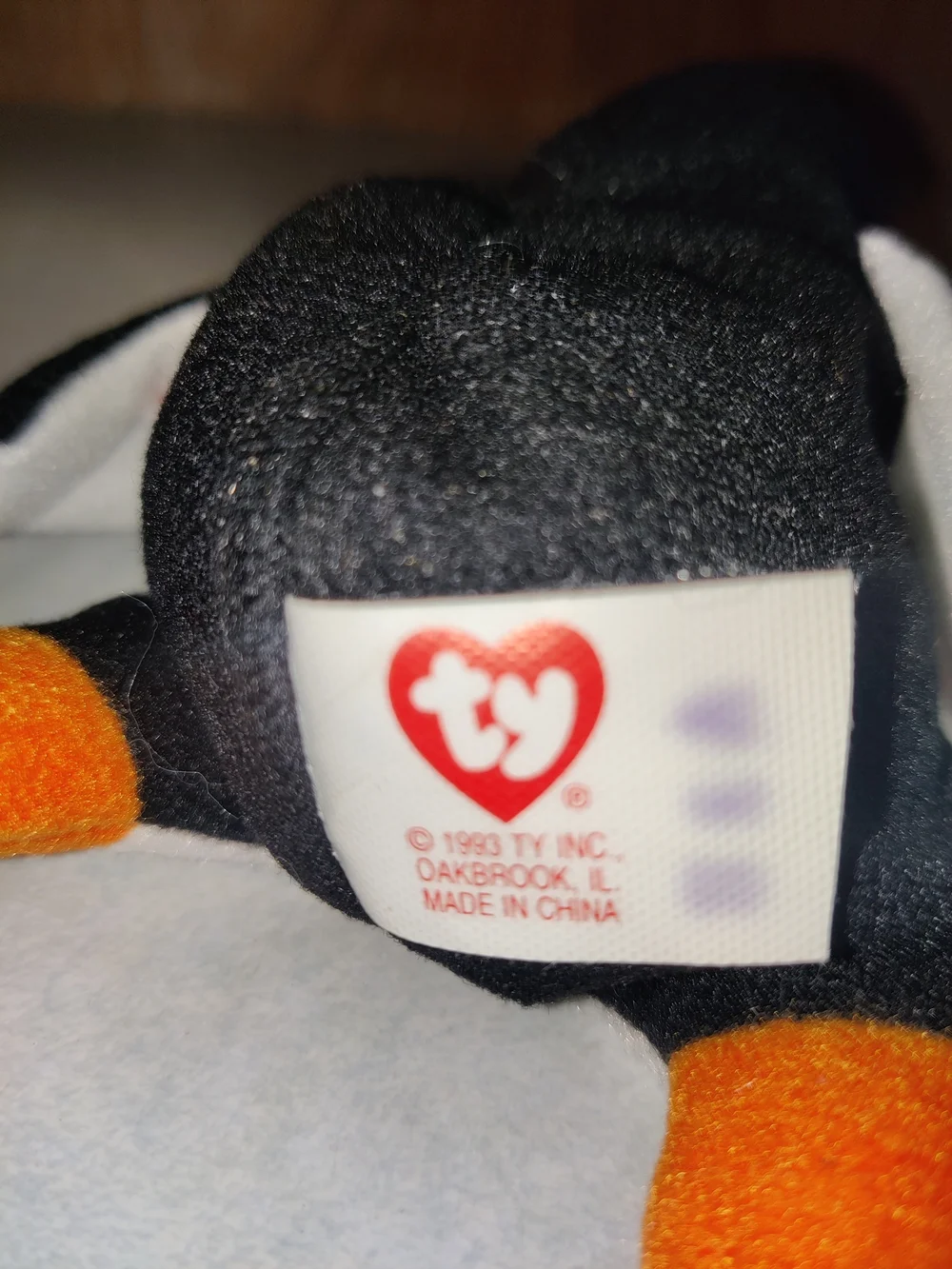 Ty - 1993 Plush Waddle Penguin Beanie Babies McDonald's Stuffed Toy 6